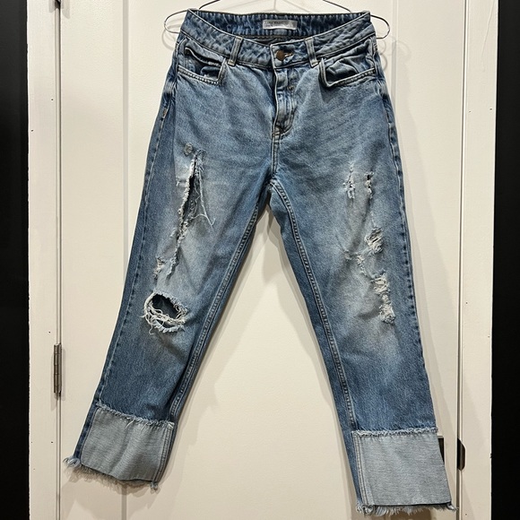 Z1975 RIPPED TURNED UP CUFF JEANS - Picture 5 of 5